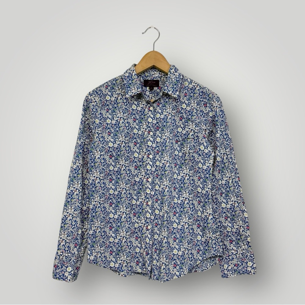 J. CREW PERFECT SHIRT IN LIBERTY JUNE'S MEADOW FLORAL Sz 4